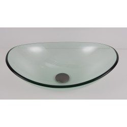 Skleněné umyvadlo na desku DEVENTER 55×37×16 cm