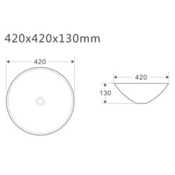 Skleněné umyvadlo na desku UTRECHT 42×13 cm