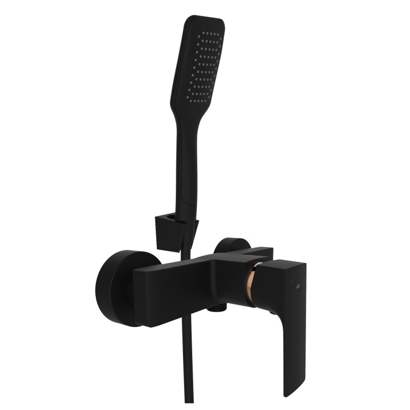 Sprchová nástěnná baterie MODENA-12/K černá-zlatá s příslušenstvím