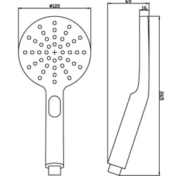 Sprchová 3-polohová růžice GIRARE