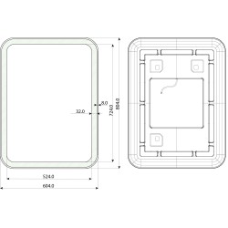 Zrkadlo s osvetlením NAILA