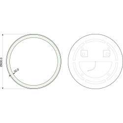 Zrkadlo s osvetlením BRILON