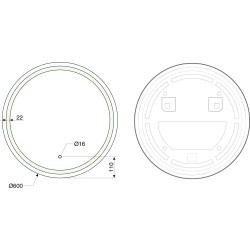Zrkadlo s osvetlením GEISA BLACK