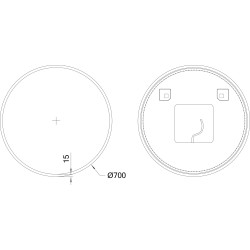 Zrcadlo s LED osvětlením BEBRA