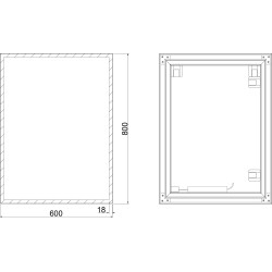 Zrkadlo s osvetlením LOBURG BLACK