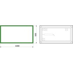 Zrcadlo s LED osvětlením LOBURG BLACK