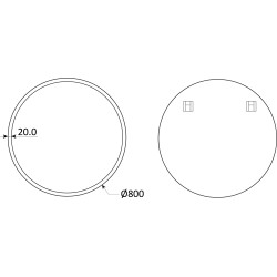 Zrkadlo bez osvetlenia HALLE GOLD