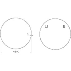 Zrkadlo bez osvetlenia DAHLEN BLACK