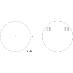 Zrcadlo bez osvětlení DAHLEN GOLD