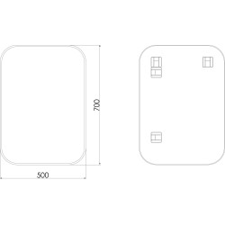 Zrcadlo bez osvětlení PIRNA BLACK