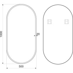 Zrcadlo bez osvětlení LEBUS GOLD
