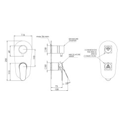 Podomítková sprchová baterie FONTI 93KB