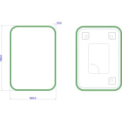 Zrcadlo s LED osvětlením ALFELD