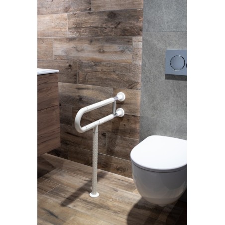 Madlo pro invalidy, 60 cm, s podpěrou, bílá barva