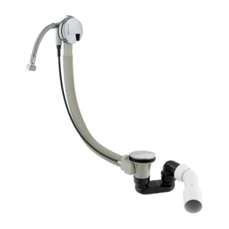 Vanový sifon SLIM s napouštěním přes přepad, chrom