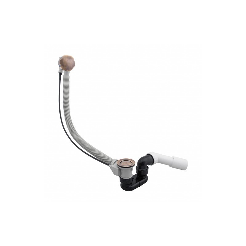 Vanový sifon s přepadem, starožitný bronz