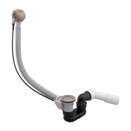 Vanový sifon s přepadem, starožitný bronz