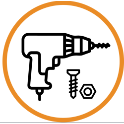 Madlo pro invalidy, 40 cm, bílá barva