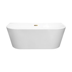 Volně stojící vana VICA NEW bílá, sifon s přepadem