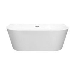 Volně stojící vana VICA NEW bílá, sifon s přepadem