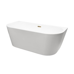 Volně stojící vana VICA NEW bílá, sifon s přepadem