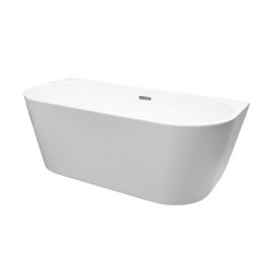 Volně stojící vana VICA NEW bílá, sifon s přepadem
