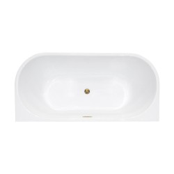 Volně stojící vana VICA NEW bílá, sifon s přepadem