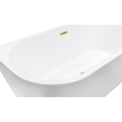 Volně stojící vana VICA NEW bílá, sifon s přepadem