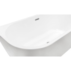 Volně stojící vana VICA NEW bílá, sifon s přepadem