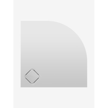 Čtvrtkruhová vanička z litého mramoru KERMEN