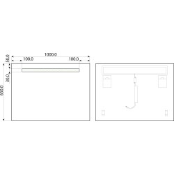 Zrcadlo s LED osvětlením Houx