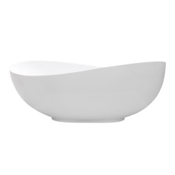 Volně stojící vana SIYA vyrobená z litého mramoru (Mineral Durabe) v grafitové barvě GLAM3