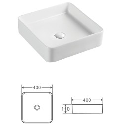 Keramické umyvadlo na desku ALATRI 40×40×11 cm