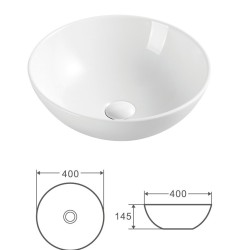 Keramické umývadlo na dosku ARTENA 40×14,5 cm