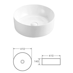 Keramické umyvadlo na desku RIANO 41×14 cm