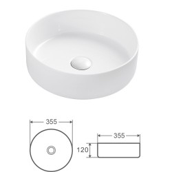 Keramické umyvadlo na desku RIANO 35,5×12 cm