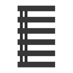 Kúpeľňový radiátor EDINBURGH čierna farba