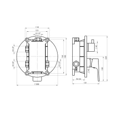 Podomítkový sprchový set MODENA-2F chrom