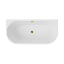 Volně stojící vana VICA NEW bílá, sifon s napouštěním přepadem