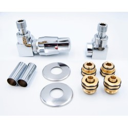 Připojovací ventil CUBE-SET (Z2) kompletní sada pro radiátory, s termostatickou hlavicí