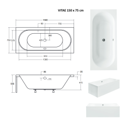 Obdĺžniková vaňa VITAE