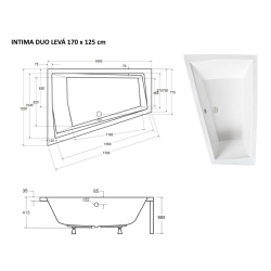 Asymetrická vana INTIMA DUO