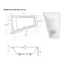 Asymetrická vana INTIMA DUO