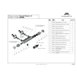 Sprchová termostatická vodovodní baterie Olsen Spa THERMO 12