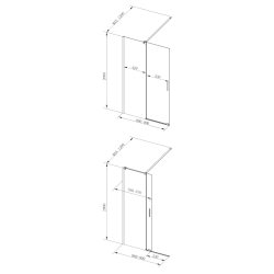 Walk-in sprchový kút VAYO GOLD