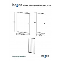 Vanová zástěna EASY SLIDE GOLD