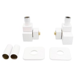 Připojovací ventil EDGE-SET, rohový hranatý ventil (Z2) kompletní sada pro radiátory