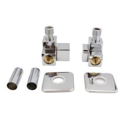 Připojovací ventil EDGE-SET, rohový hranatý ventil (Z2) kompletní sada pro radiátory