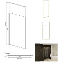 Walk-in sprchový kout ICON GOLD