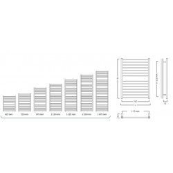 Kúpeľňový radiátor PIKO biela farba